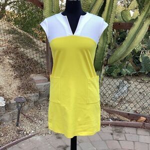 Kate Spade Yellow Cream Colorblock Mini Dress Women’s XS Ponte Knit